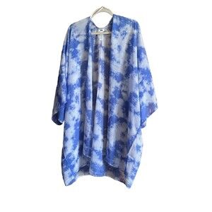 Aerie One Size Blue White Tie Dye Coverup NWOT
